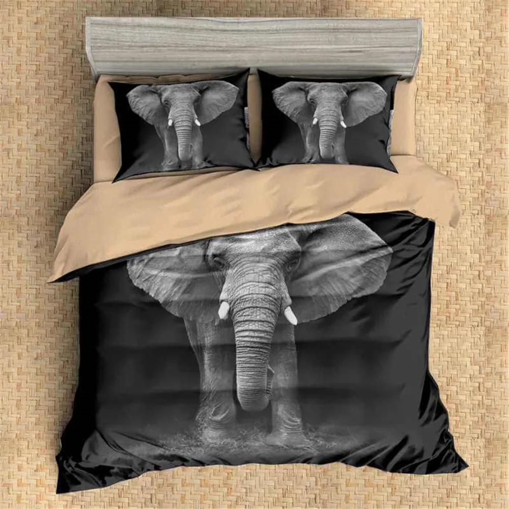  Musolei 3D Bedding Set Animal Bed Cover Set Duvet cover set gift for kids Elephant Turtle Rhinocero