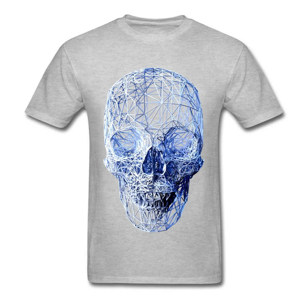 Wired Skull Fitness Tight NEW YEAR DAY Cotton Fabric Crewneck Men Tops T Shirt Group T Shirt Brand Short Sleeve T Shirt Wired Skull grey