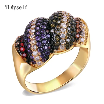 

2020 beautiful color jewelry very fast shipping fashion very well and pretty jewellery multi crystal finger rings for women