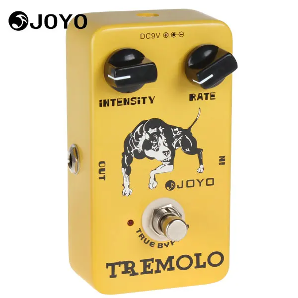 Joyo JF-09 Tremolo Electric Guitar Effect Pedal Box True Bypass and Distinctive Sounds + Rate Intensity Knobs Guitar Accessories joyo jf 37 guitar effect pedal analog chorus electric true bypass guitar audio pedal box musical instrument accessories