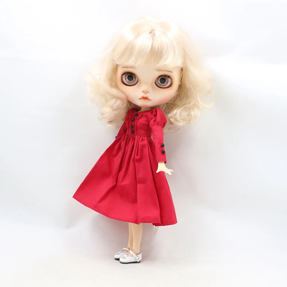 1/6 Одежда для кукол красное, зеленое платье подходит для Блит icy azone joint doll