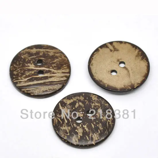 

30pcs Brown Coconut Shell 2 Holes Sewing Buttons Scrapbooking 38mm