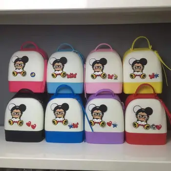 

2019 New Fashion Women Cute Cartoon Silicone Backpack Female Travel Bags Girl School Candy Bag Lady Waterproof jelly Bag