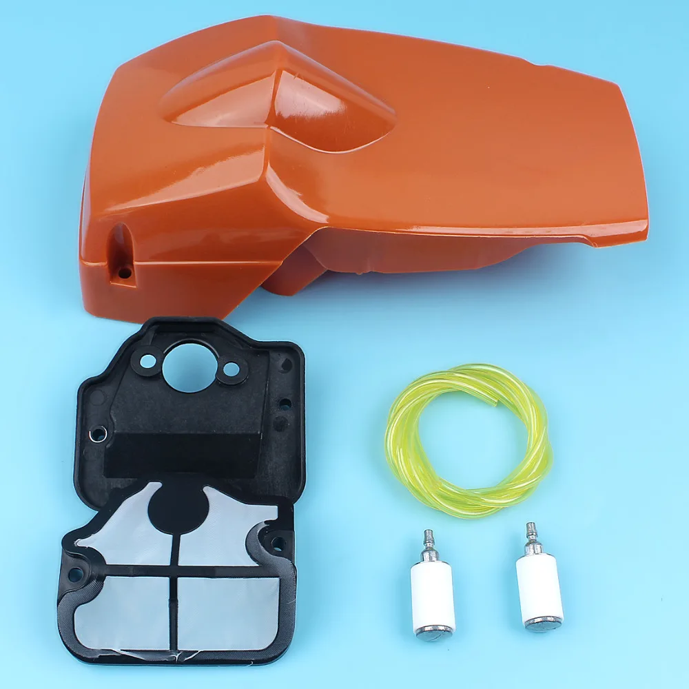 Top Engine Cover Air Fuel Filter Hose Kit For HUSQVARNA 136 137 141 142