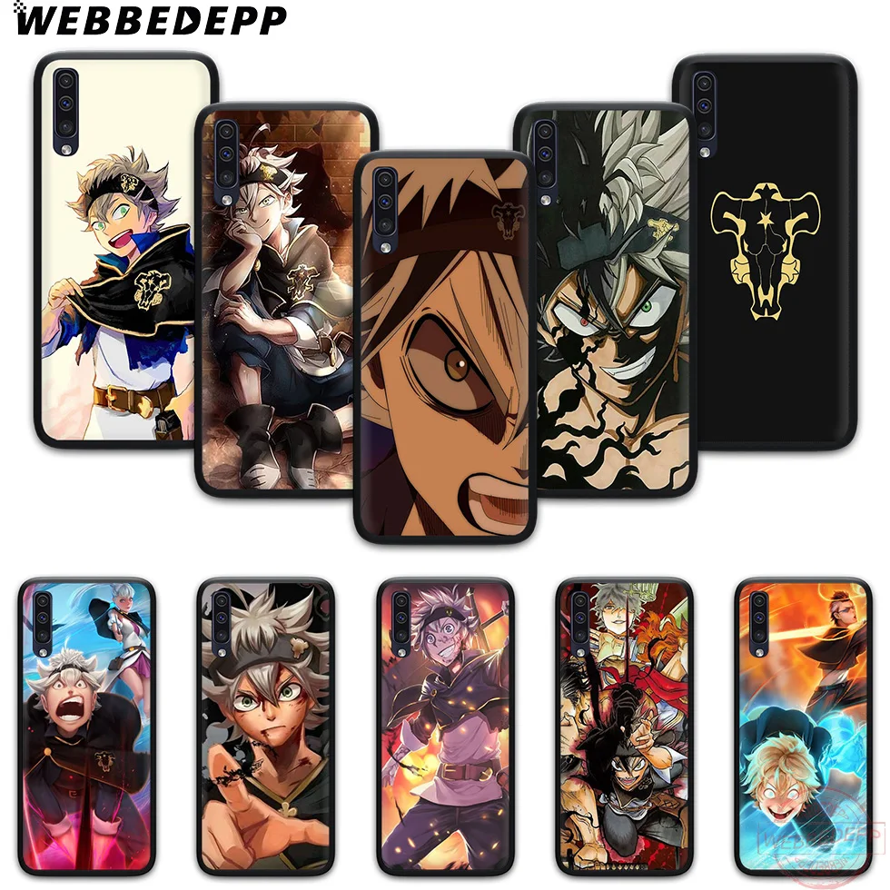 WEBBEDEPP Аниме Черный клевер мягкий чехол для телефона с изображением цветов Samsung A10S