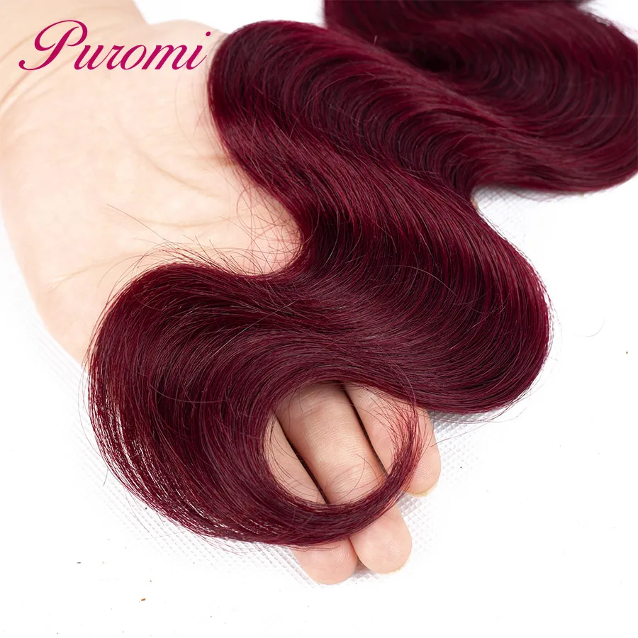 Ombre Indian Human Hair 3 Bundle Deals 1B/27 Body Wave Hair Bundles Puromi 100% Remy Hair Extensions Ombre Indian Human Hair 3 Bundle Deals 1B/27 Body Wave Hair Bundles Puromi 100% Remy Hair Extensions