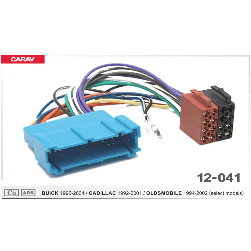 

CARAV 12-041 ISO Radio Adapter for BUICK 1995-2004/CADILLAC 1992-2001/OLDSMOBILE Wiring Harness Connector Lead Loom Cable Plug
