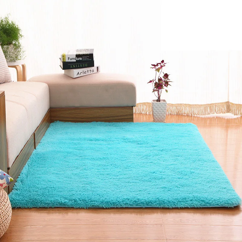 80x160cm Silky Carpet Mats Sofa Bedroom Living Room Anti Slip Floor