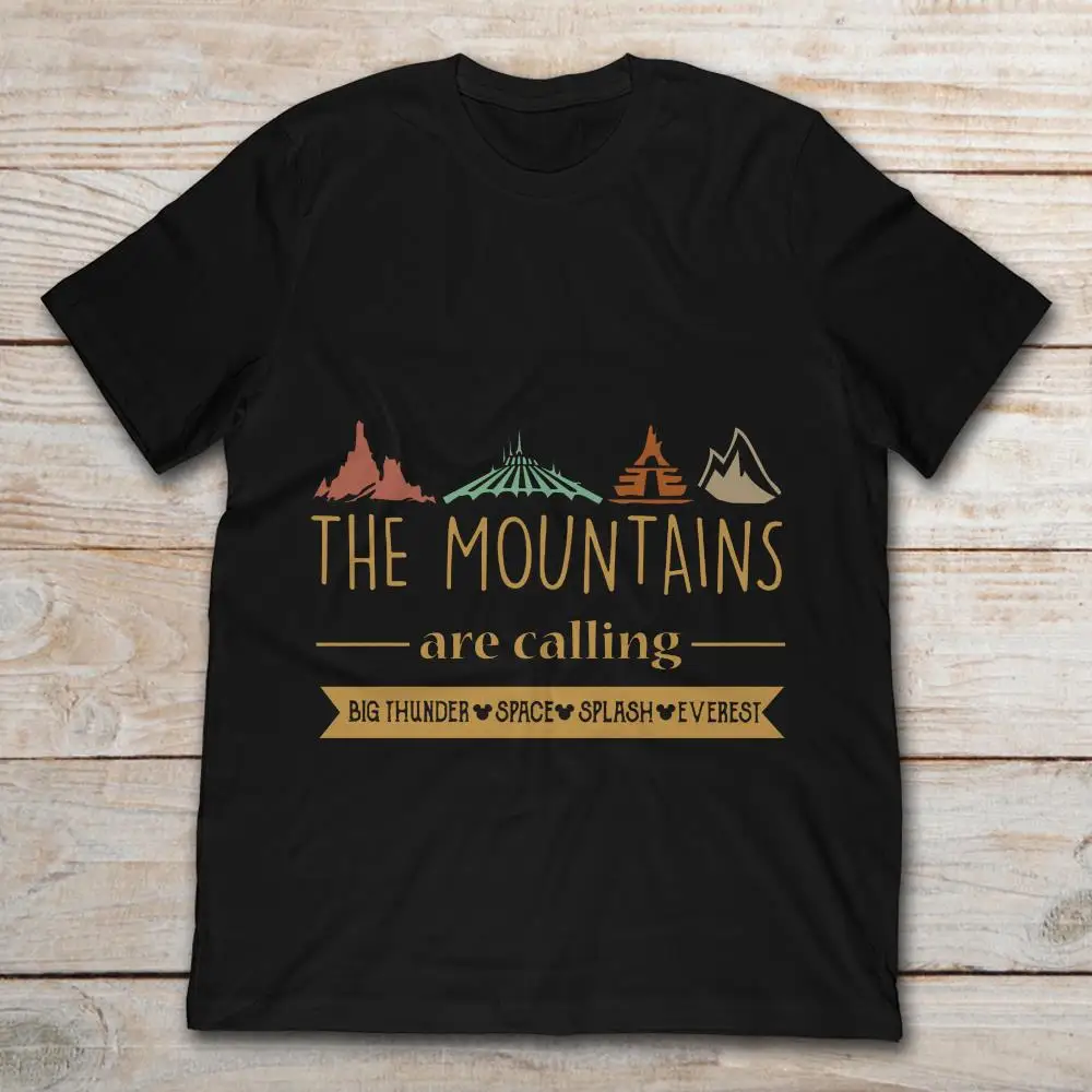 

GILDAN Brand The Mountains Are Calling Big Thunder Space Splash Everest T-SHIRT Men's Short Sleeve T-Shirt