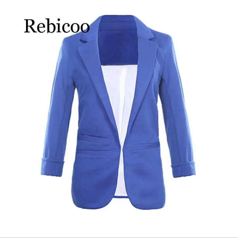 Women Formal Jackets Office Work Open Front Notched Blazer 2019 autumn Slim Fit Blazer white Ladies Blazer Women Formal Jackets Office Work Open Front Notched Blazer 2019 autumn Slim Fit Blazer white Ladies Blazer