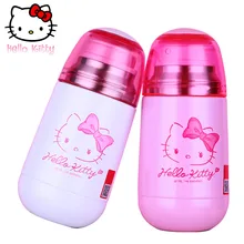 Hello Kitty Botella de Agua de Bebida de Acero Inoxidable Con Aislamiento Termo Taza con Tapa Niño para Niños Botella Termos Vaso De Leche