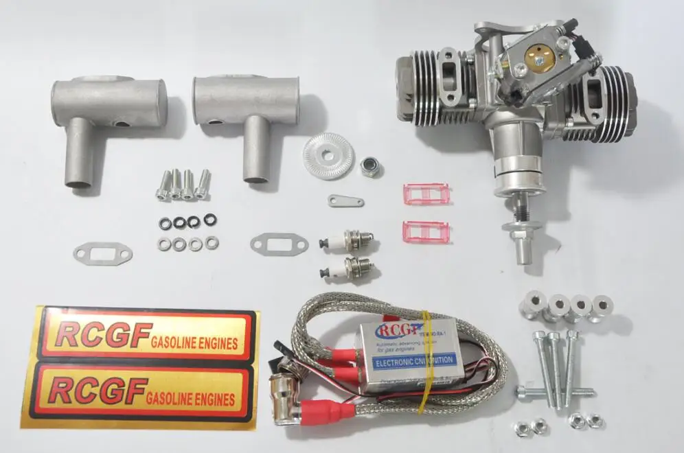 RCGF 60cc двойной/двухцилиндровый бензиновый/бензиновый двигатель для RC модели