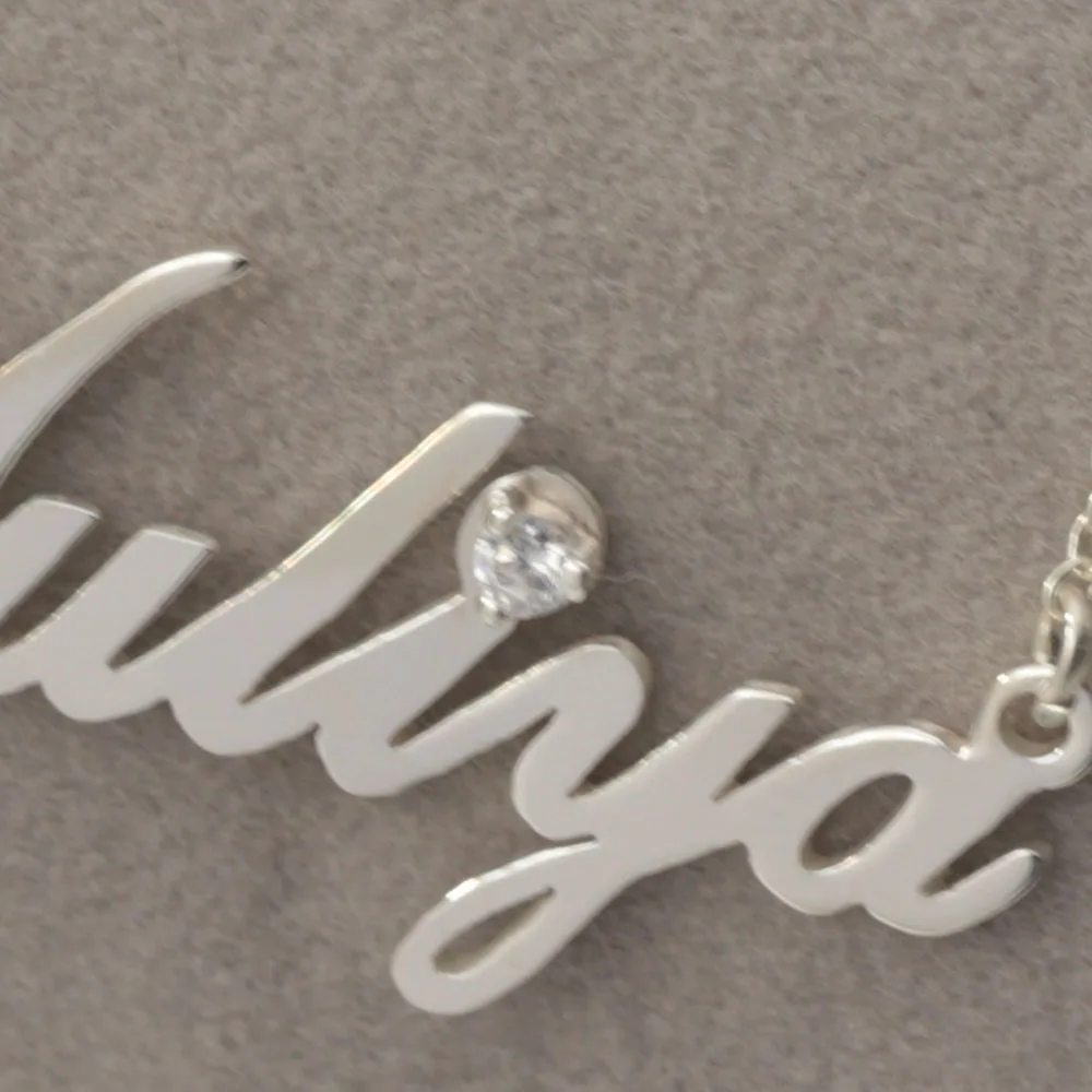Ожерелье из серебра 925 пробы с кристаллами|necklace with|necklace with namename necklace |