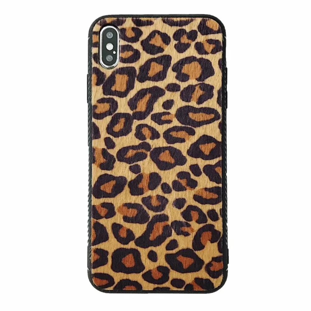 

2019 Phone Case TPU Bumper Cellphone Cover Protective For iPhone XS Max Leopard Print Anti Scratch