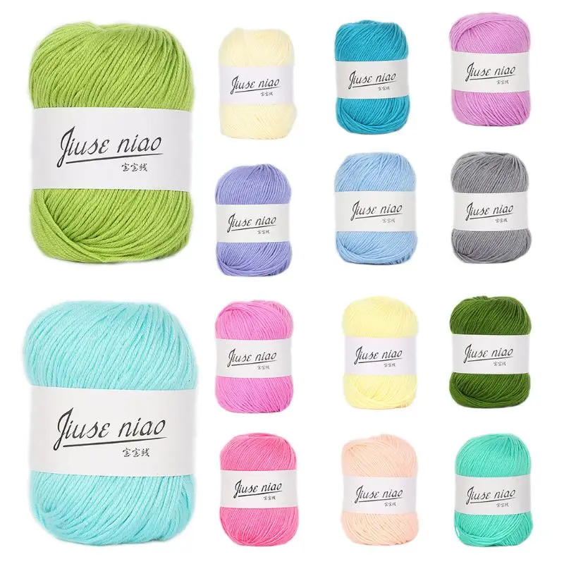 

50g/pc Hand Knitting Knicker Yarn Crochet Colorful Rainbow Dots Wave Point Soft Scarf Sweater Hat Baby Knitwear Wool Warm