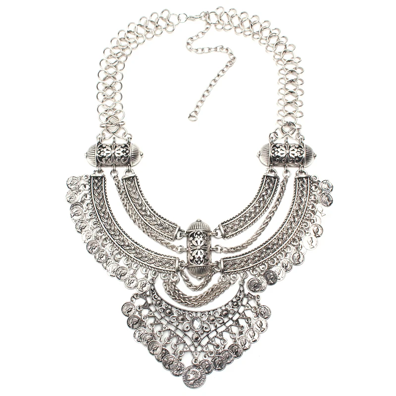 2016 модные Бохо ожерелье Кристалл инкрустированные Вырезка Jewelry Винтажные