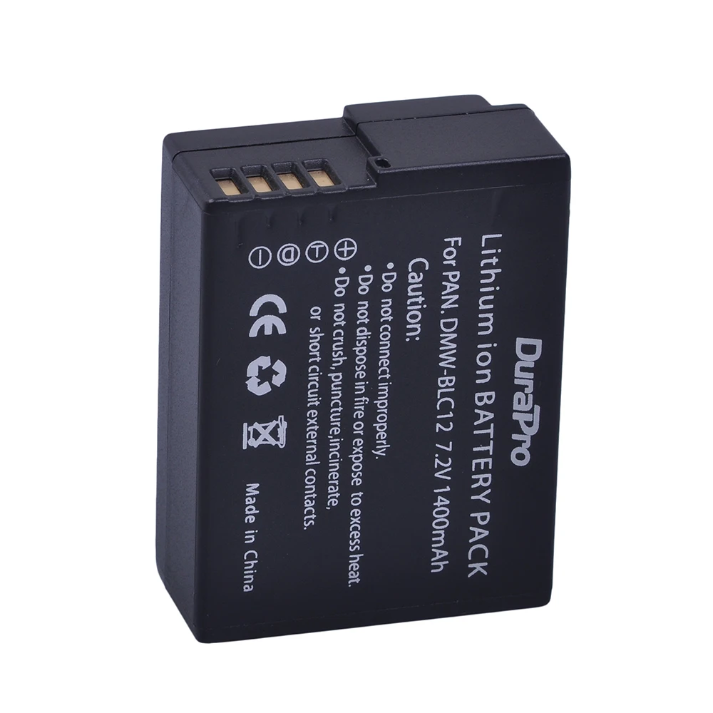 Аккумулятор DuraPro для Panasonic DMC GH2 G5 G6 FZ1000 FZ200 1400 мА · ч BLC12E BLC12 BP DC12 DC12U с аккумулятором