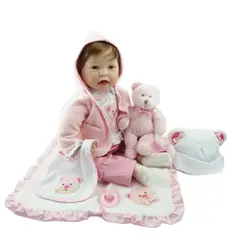 55 см Лидер продаж дешевые Reborn Baby куклы реалистичные для новорожденных bonecas малыш beb Игрушки для девочек Мягкие силиконовые куклы-реборн