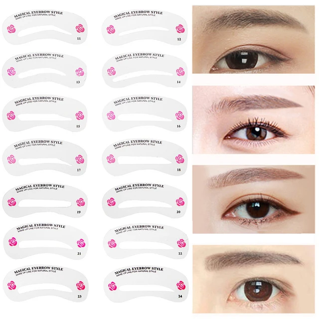 Cheap 24Pcs Pro Reusable Eye Brow DIY Drawing Guide Eyebrow Stencil Set Styling Shaping Tool Grooming Template Card Makeup Models Kit Cheap 24Pcs Pro Reusable Eye Brow DIY Drawing Guide Eyebrow Stencil Set Styling Shaping Tool Grooming Template Card Makeup Models Kit