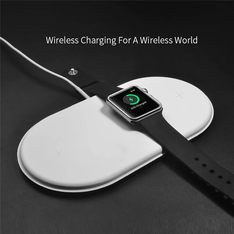 Беспроводное зарядное устройство 7 5 Вт QI для Apple Watch 2 3 4 Airpower mat Airpods Pro iPhone 8 X XS XR 11 Max
