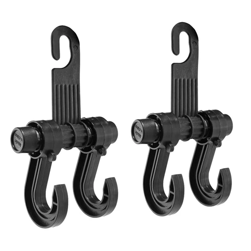 

Double Auto Car Back Seat Headrest Hanger Holder Hooks Clips For Bag Purse Cloth Grocery Automobile Interior Accessories