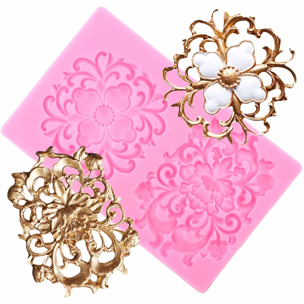 

Baroque Scroll Relief Silicone Mold Cake Border Fondant Molds Cake Decorating Tools Cupcake Baking Candy Chocolate Gumpaste Mold