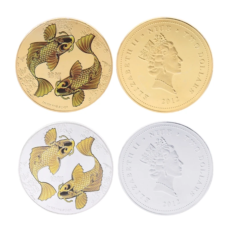 

New Niue Island Commemorative Coin China Koi Fish Lucky Souvenir Gift Collection