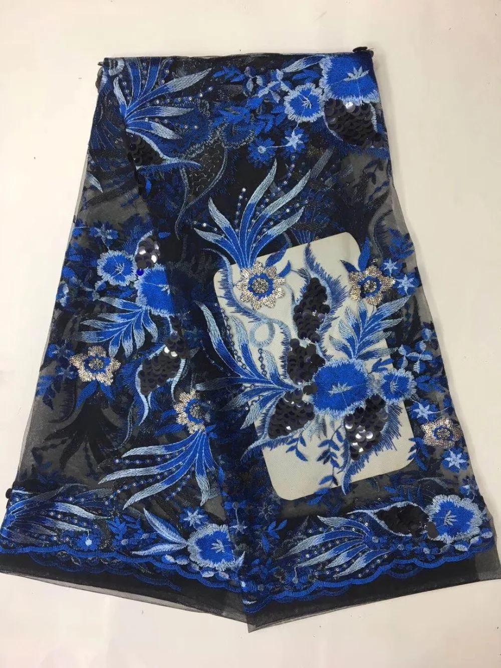 

New French tulle lace fabric, African lace fabric, with beautiful sequins, stylish elegance