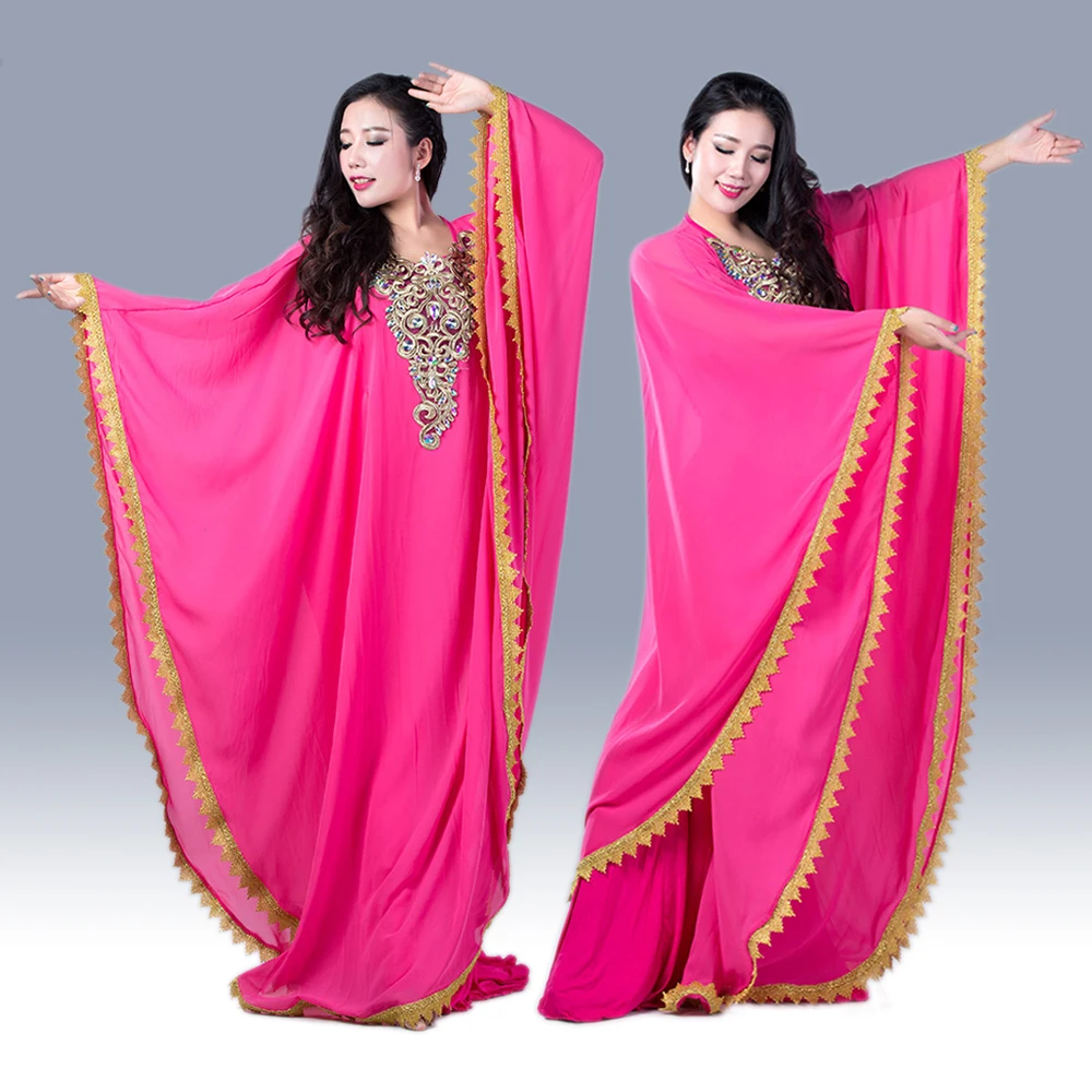

Professional Belly Dance Dress Women Ballroom Dance Clothes Dress For Girls Competition Clothing Dancer's Costumes M,L