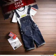 Мужской Хлопковый джинсовый синий комбинезон шорты модные повседневные джинсы комбинезон в Корейском стиле черные джинсовые шорты с карманами 031502