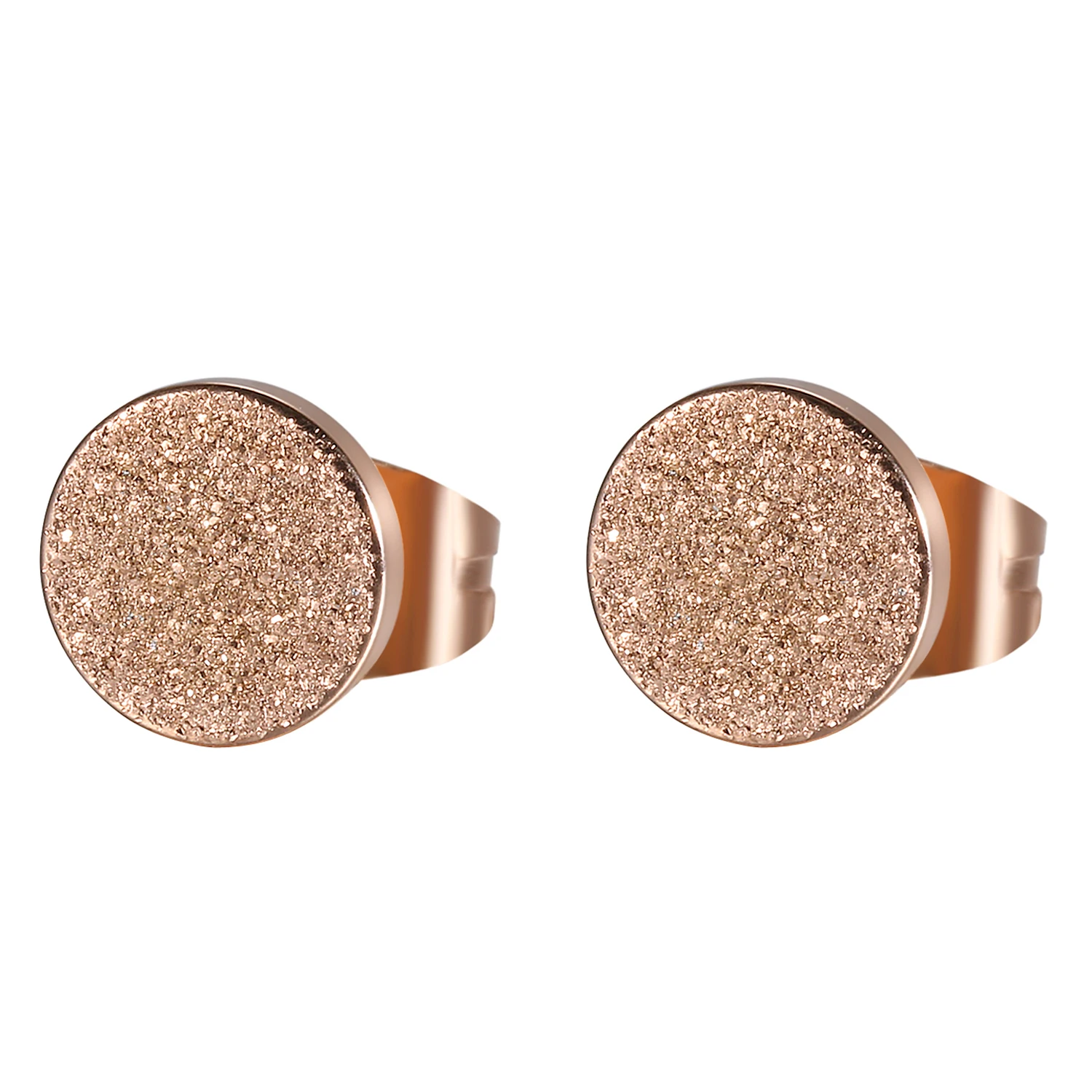 Boniskiss/женские серьги-гвоздики в мелкий горошек, 4 мм, для девочек, из нержавеющей стали с геометрическим круговым ушком, 4-8 мм