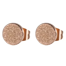 Boniskiss/женские серьги-гвоздики в мелкий горошек, 4 мм, для девочек, из нержавеющей стали с геометрическим круговым ушком, 4-8 мм