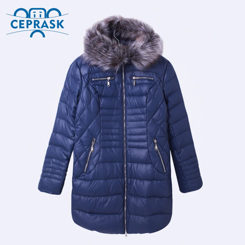Ceprask 2016 High Quality women s Winter Duck Down Jacket Plus Size Long female Coats Fashion