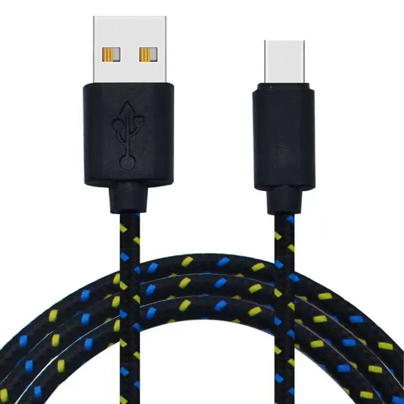 

100pcs/lot 2m Nylon Braided Type-C cable Accessory Bundles charger for Samsung Galaxy Note 7 Xiaomi Huawei P9 LG G5 Nokia N1