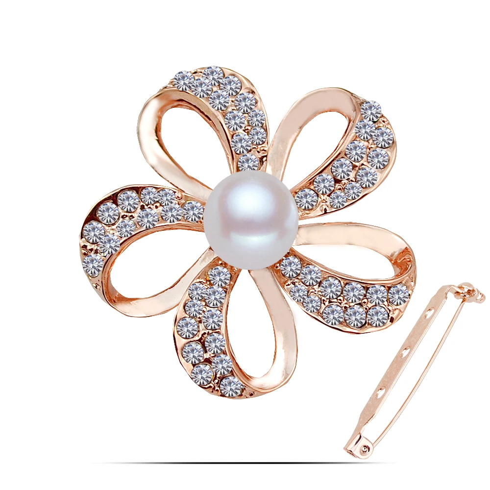 B282 Pearl Brooches For Women In Bulk Gold And Silver Color Jewelry