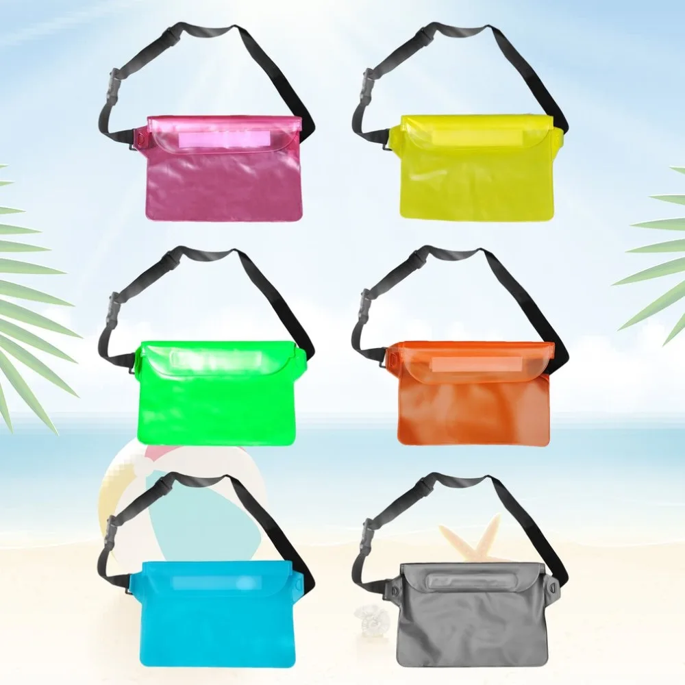 

Outdoor Sports Three-Layer Sealing Touch Screen Mobile Phone Waterproof Bag PVC Waist Case Waterproof Waist Pocket