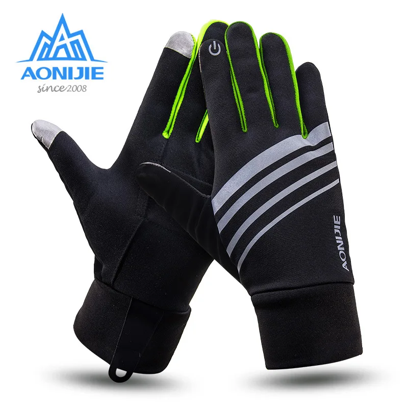 AONIJIE спортивные перчатки для бега мужские и женские уличные теплые ветрозащитные многофункциональные перчатки для тренажерного зала и фитнеса для бега