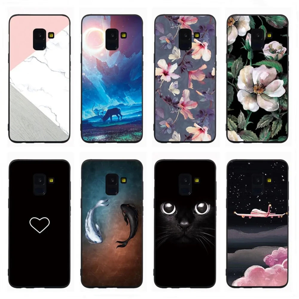 Чехол для телефона samsung J8 J3 J4 J6 2018 J5 J7 Prime J1 J2 2016 Lovely Heart ожерелье с Мрамор цветы