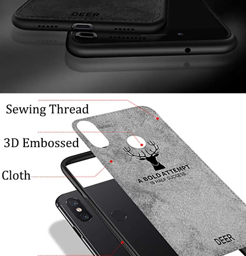 Противоударный тканевый силиконовый чехол для Xiaomi Redmi 5 5A 6 6A 6 Pro Redmi 5 Plus задняя крышка с оленем для Redmi Note 5 5A чехол для телефона