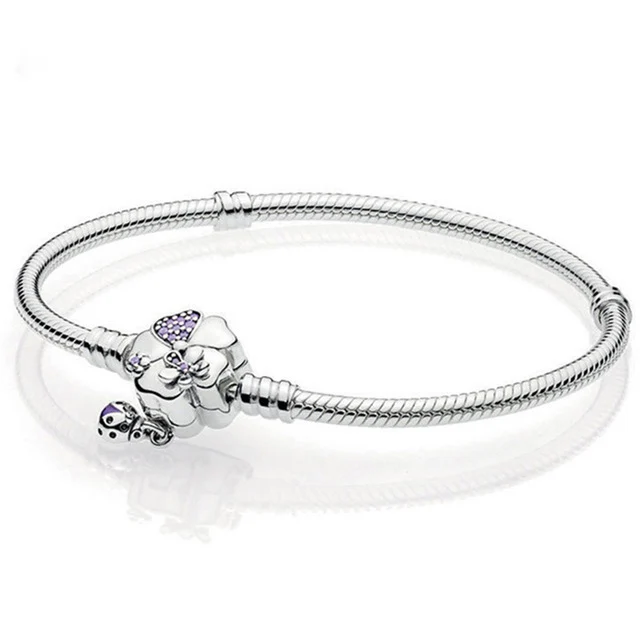 

Kristie 100% 925 Sterling Silver 597124NLC New Moment Bloom Four-Leaf Flower Bracelet Suitable For DIY Beaded Gift
