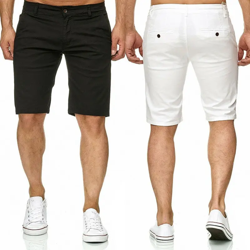 Hot Men Slim Fitness Solid Color Shorts Casual Work Uniform Half Pant Summer Jean Beach Cotton Shorts Baggy Trouser Short Pants Hot Men Slim Fitness Solid Color Shorts Casual Work Uniform Half Pant Summer Jean Beach Cotton Shorts Baggy Trouser Short Pants