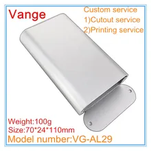 5 шт./лот, алюминиевый чехол для пескоструйной обработки 6063-T5, алюминиевая распределительная коробка 70*24*110 мм для контрольного оборудования