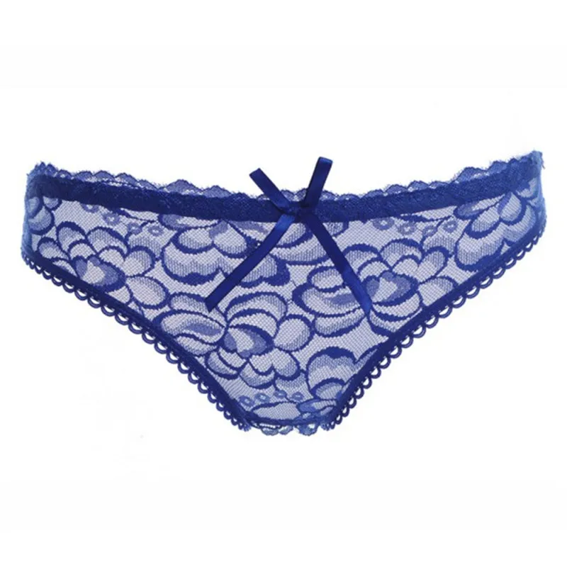 

Sexy Women Printing Flowers Temptation Panties Low Waist Transparent Briefs Lingerie