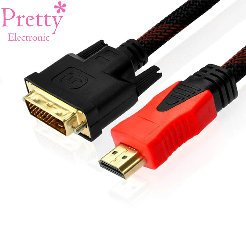 Новые поступления Кабель адаптер HDMI DVI кабель преобразователь hdmi штекер гнездо 24