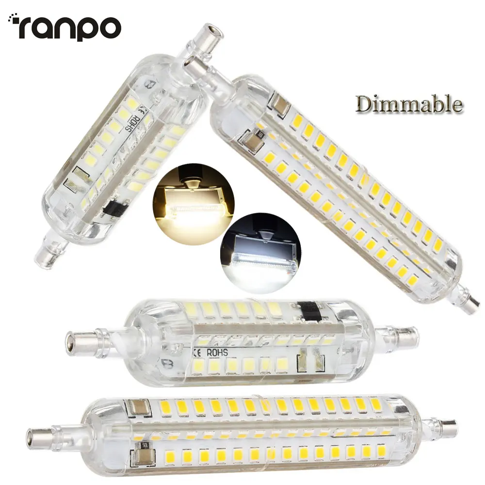 

Dimmable 2835 SMD LED R7S Bulb Lamp Light Silicone AC 220V Lampadas r7s 78mm 118mm Floodlight Replace Halogen Home Lighting