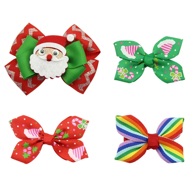 merry Christmas Santa Claus Hair Bow