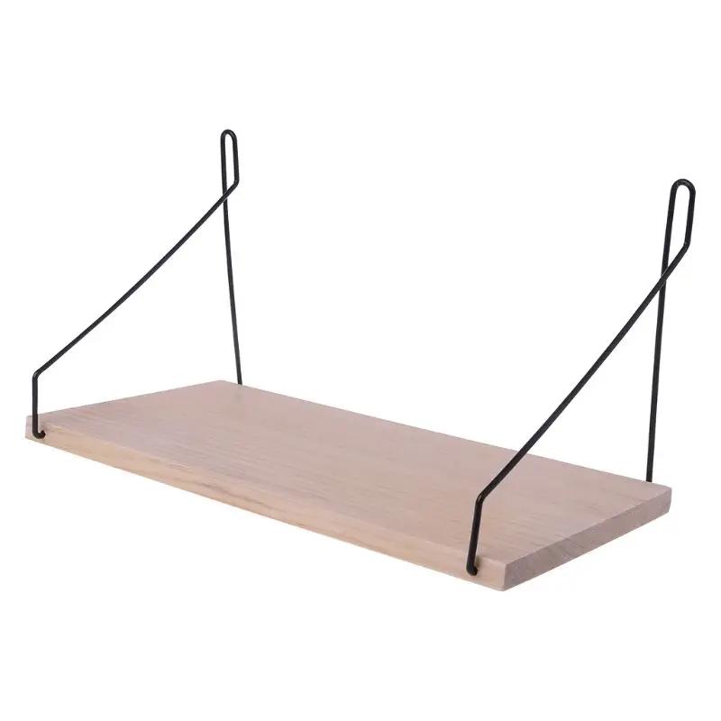 

Wall Hanging Storage Shelf Wooden Partition Board Rack For Home Room Decoration