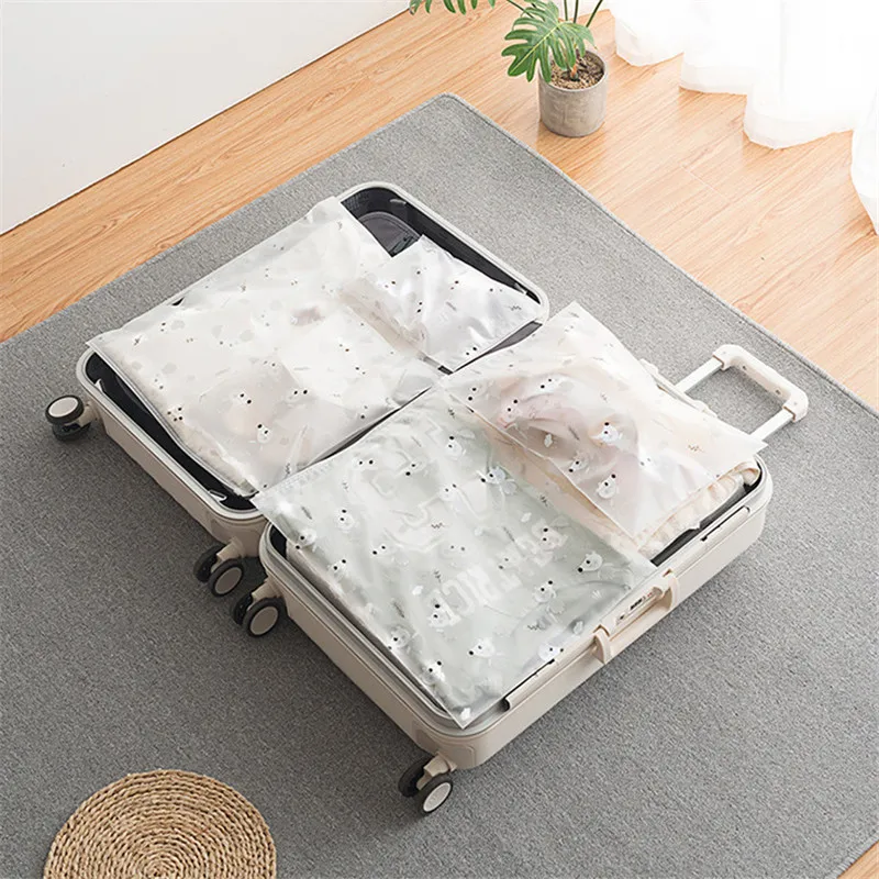 Cartoon animal Transparent Cosmetic Bag Travel Makeup Case Women Zipper Make Up Organizer Storage Pouch Toiletry Wash Bath Kit