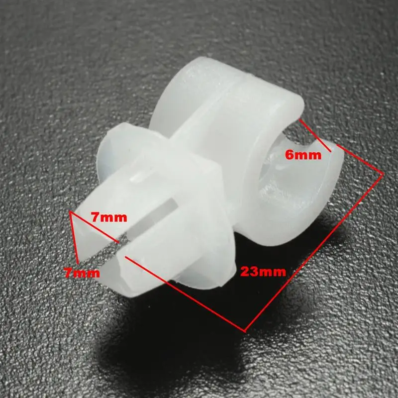 20 шт. Белый пластиковый держатель для капота, фиксаторы для штанги для VW 357823397, белый пластик 7 мм x 7 мм