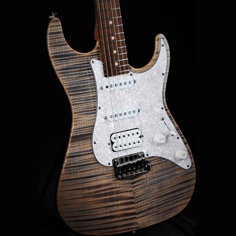 

Farmer customshop/su-r electric guitar/Transparent black/6 string Double vibrato Bridge electric guitar/free shipping/